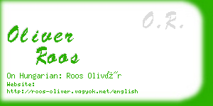 oliver roos business card